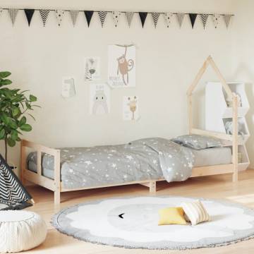 Kids Bed Frame 80x200 cm - Solid Wood Pine | HipoMarket