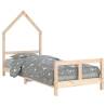 Kids Bed Frame 80x200 cm - Solid Wood Pine | HipoMarket