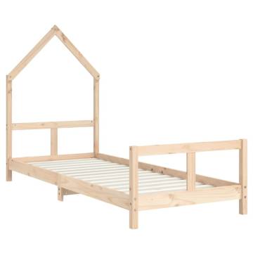 Kids Bed Frame 80x200 cm - Solid Wood Pine | HipoMarket