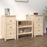 Sideboards 2 pcs 40x35x80 cm Solid Wood Pine Colour natural Quantity in Package 2 Model 3 drawer cabinet 