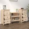 Solid Wood Pine Sideboards - 2 pcs 40x35x80 cm | Hipo Market