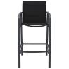 Garden Bar Chairs Set of 4 - Black Textilene | HiPo Market