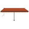 Freestanding Manual Retractable Awning 400x350 cm - Orange/Brown