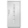 Front Door Aluminium & PVC White 100x200 cm | HipoMarket