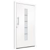 Front Door Aluminium & PVC White 100x200 cm | HipoMarket