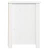 Stylish White Bedside Cabinet - Solid Pine Wood 40x35x49 cm