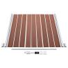 WPC Fence Set 7 Square + 1 Slanted - Brown 1311x186 cm