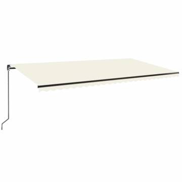 Manual Retractable Awning 600x350 cm - Cream | HipoMarket UK