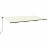 Manual Retractable Awning 600x350 cm - Cream | HipoMarket UK