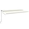 Manual Retractable Awning 600x350 cm - Cream | HipoMarket UK