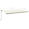 Manual Retractable Awning 600x350 cm - Cream | HipoMarket UK