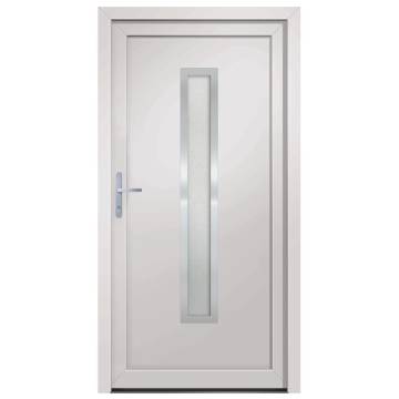 Front Door White 98x190 cm PVC - Elegant & Secure Entrance