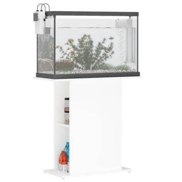 White Aquarium Stand 75x36x72.5 cm - Durable Engineered Wood