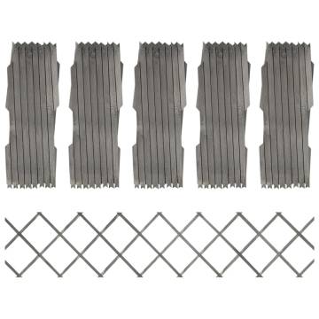 Trellis Fences 5 pcs Grey Solid Firwood - Stylish Garden Panels