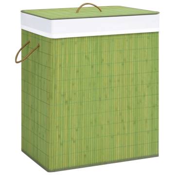 Bamboo Laundry Basket Green 100 L - Stylish & Practical