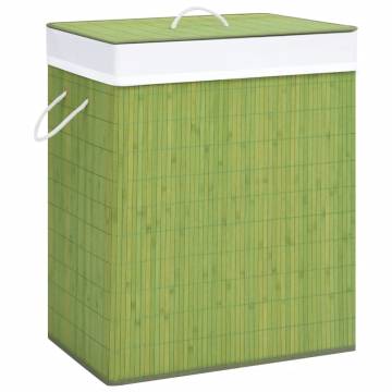 Bamboo Laundry Basket Green 100 L - Stylish & Practical