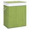 Bamboo Laundry Basket Green 100 L - Stylish & Practical