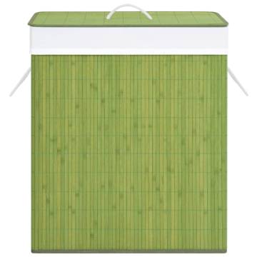 Bamboo Laundry Basket Green 100 L - Stylish & Practical