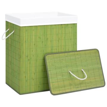 Bamboo Laundry Basket Green 100 L - Stylish & Practical