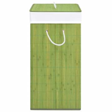 Bamboo Laundry Basket Green 100 L - Stylish & Practical