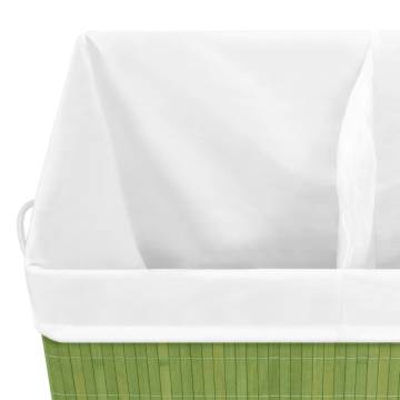 Bamboo Laundry Basket Green 100 L - Stylish & Practical