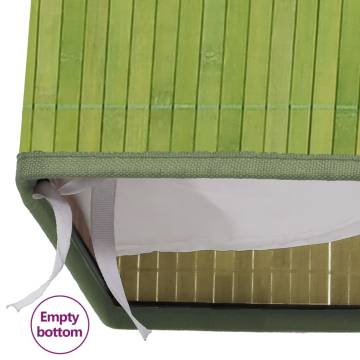 Bamboo Laundry Basket Green 100 L - Stylish & Practical