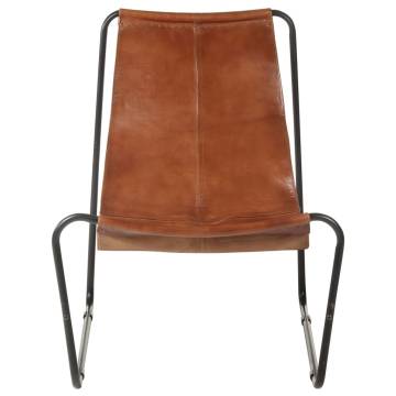 Relaxing Brown Leather Chair | Vintage Style Comfort