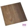 Self-Adhesive PVC Flooring Planks - 55 pcs, Brown, 5.11 m²