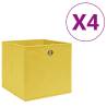 Storage Boxes 4 pcs Non-woven Fabric 28x28x28 cm Yellow Colour yellow Quantity in Package 4 Number of 1 