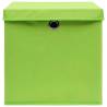 Stylish Green Storage Boxes with Covers - Set of 4