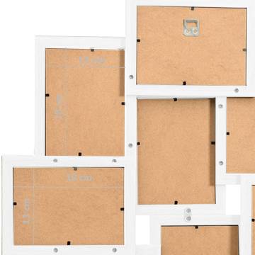 Collage Photo Frame for 10x(13x18 cm) Pictures - White MDF