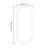 Wall Mirror Silver 100x45 cm Oval - Modern Home Decor