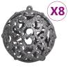 111 Piece White & Grey Christmas Bauble Set - Shatterproof Decor