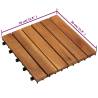 Decking Tiles Vertical Pattern 30x30 cm Acacia - Set of 20