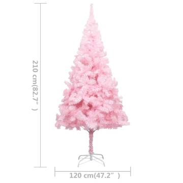 Pink Pre-lit Christmas Tree & Ball Set - 210 cm PVC | HipoMarket