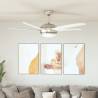 Ornate Ceiling Fan with Light 128 cm White Colour white 