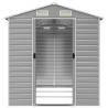 Light Grey Garden Shed 191x300 cm - Galvanised Steel