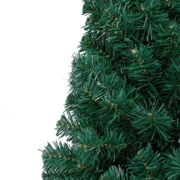 Pre-lit Half Christmas Tree with Gold Balls - 150 cm Green