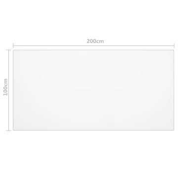 Transparent Table Protector 200x100 cm | 1.6 mm PVC