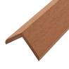 5 pcs Decking Angle Trims WPC 170 cm Light Brown - Hipomarket