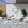 Outdoor Rug Aqua and White 80x250 cm Reversible Design Colour aqua Size 80 x 250 cm Quantity in Package 1 