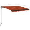 Manual Retractable Awning 3x2.5m - Orange & Brown