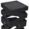 Modern Black Square Umbrella Stand - 48.5 cm Steel Holder