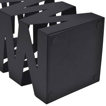 Modern Black Square Umbrella Stand - 48.5 cm Steel Holder