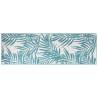 Stylish Aqua & White Outdoor Rug 80x250 cm - Reversible Design