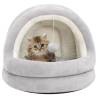 Cat Bed 50x50x45 cm Grey and Cream Colour grey Size 50 x 50 x 45 cm 