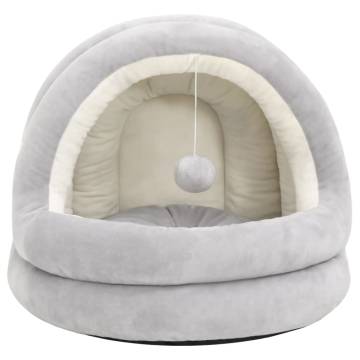 Luxury Cat Bed 50x50x45 cm in Grey and Cream - Hipomarket