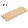 Brown Carpet Stair Treads - 15 pcs, 65x21x4 cm | HipoMarket