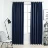 Blackout Curtains with Hooks 2 pcs Blue 140x245 cm Colour blue Size 140 x 245 cm Quantity in Package 1 