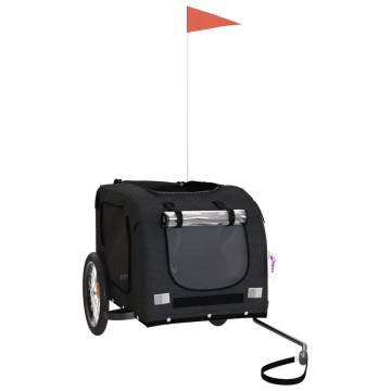 Pet Bike Trailer - Black Oxford Fabric & Iron | HipoMarket